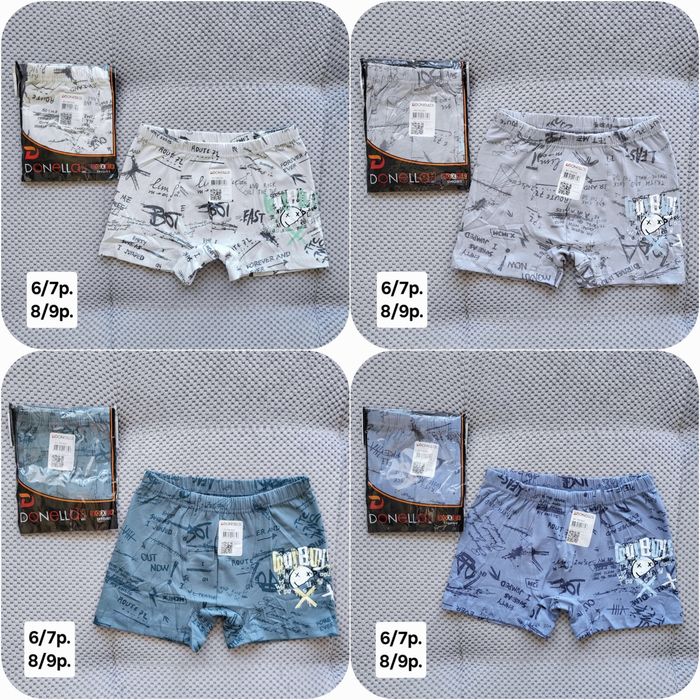 Труси шорти 2-9р. donella хлопчачі трусики боксери, трусы турція