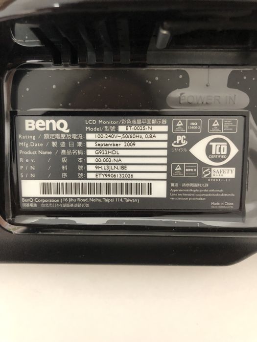 Monitor Preto Benq