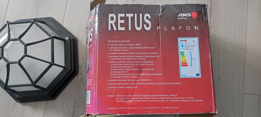 ANS Retus plafon ogrodowy zewnętrzny IP44
