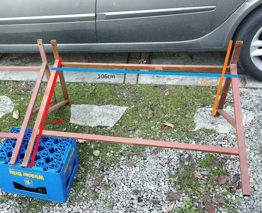 Półka półki do garażu piwnicy wiszące 2 sztuki metalowe mocne 106x82cm