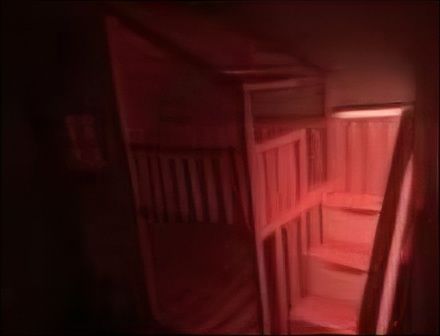 Łóżko piętrowe domek drewniane +kolor + LED RGB