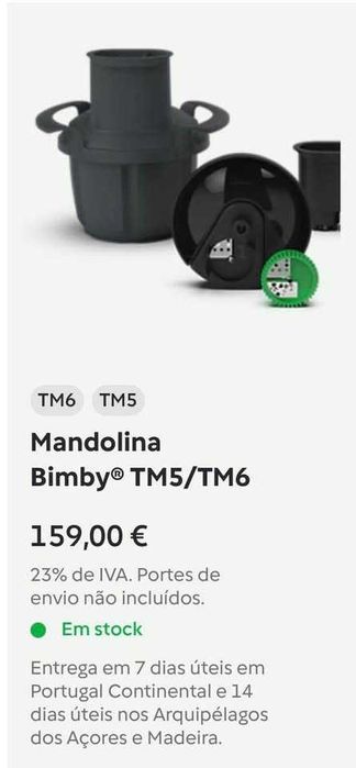 Mandolina Bimby TM5/TM6 – Nova | Vorwerk