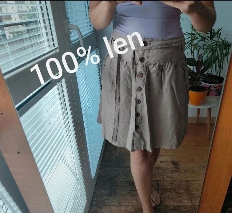 Lniana spódnica r. M
