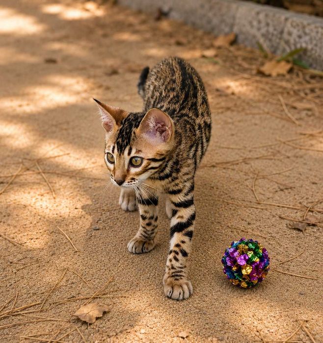Lindo Gatinho Bengal Castanho Macho
