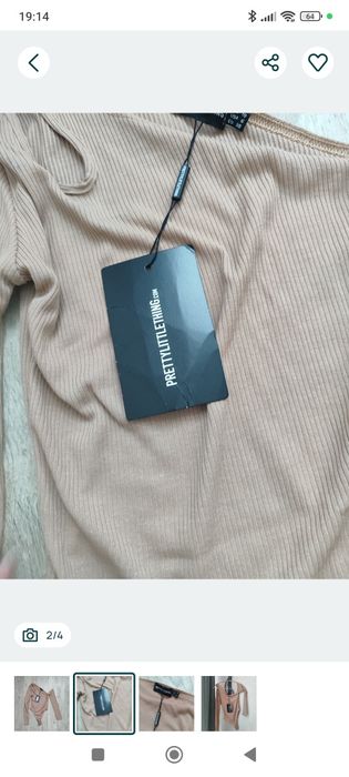 Боді червоний на дівчину Amisu, Prettylittlething новий на одне плече