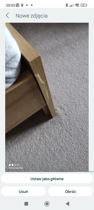 Brw łóżko że stelażem i materacem 90/200 cm