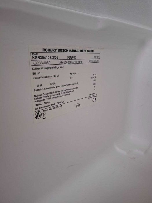 Холодильна шафа б/в BOSCH 155/60/60 Білий  Крапельний #07574