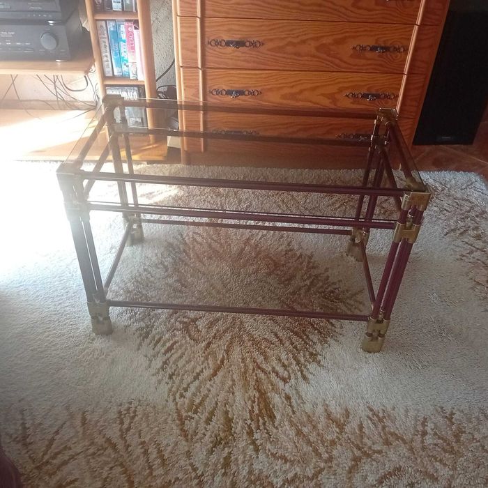 mesa de centro em vidro