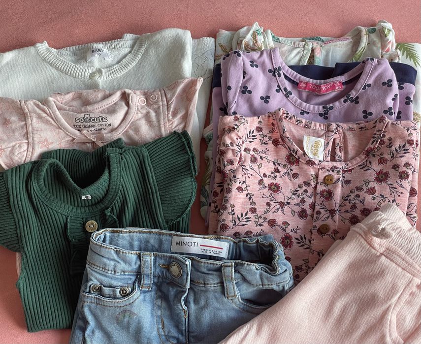 Ubrania dla dziewczynki rozmiar 86 Używane