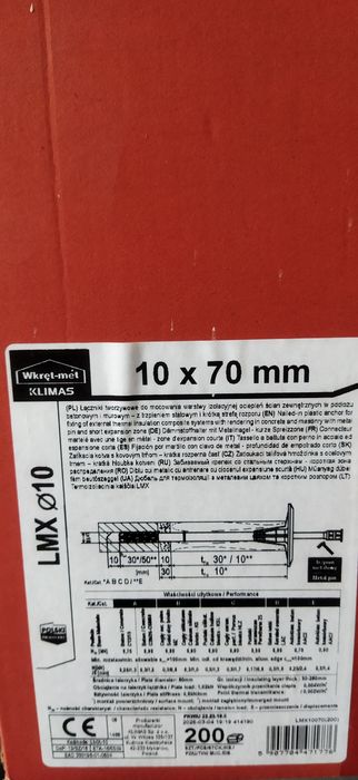 Фасадний дюбель для пінопласту 10×70мм