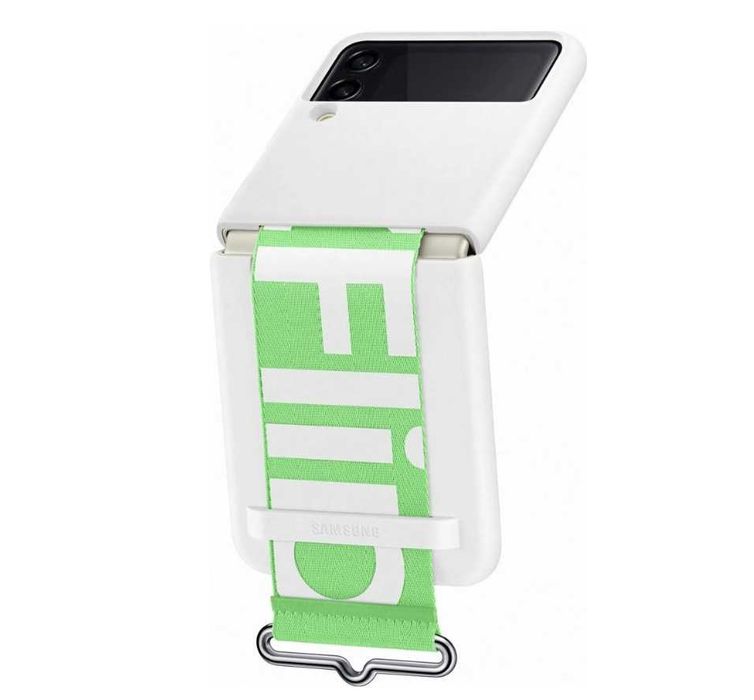 Оригинальный чехол Samsung Galaxy Z Flip 3 Silicone Cover With Strap