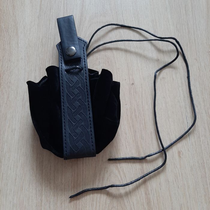 Czarna sakiewka na monety przebranie cosplay