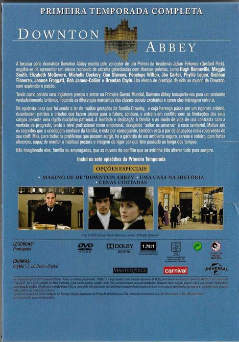 Downton Abbey: Primeira Temporada (3 DVD)