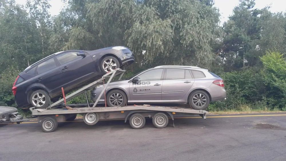 Boro  laweta na dwa auta/samochody piętrowa, 5,7m długości OBROTNICA!!!
