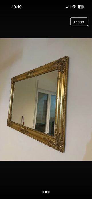 Espelho vintage dourado