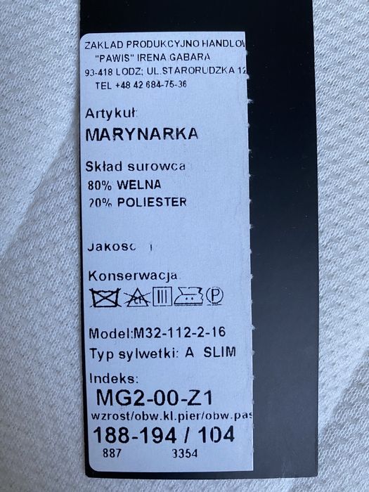 Marynarka męska L