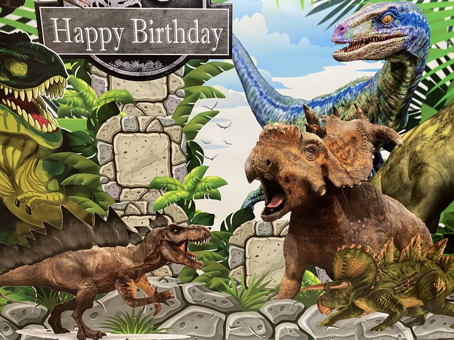 Баннер фотозона динозавры