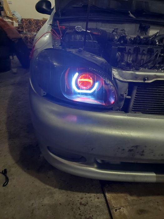 Установка линз на авто.полирока фар