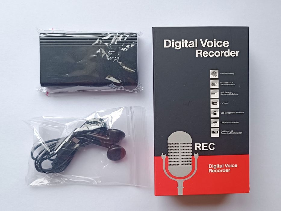 Диктофон цифровой с большим временем работы до 500 часов записи, micro