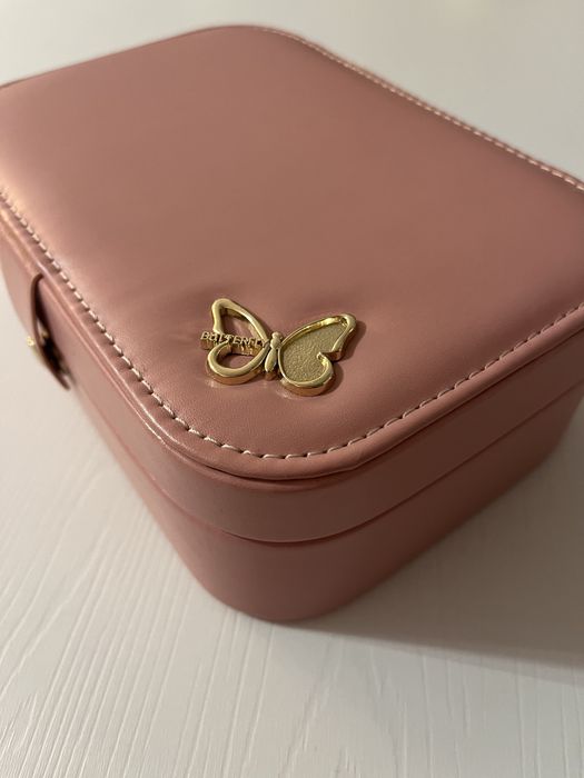 Kuferek na biżuterię etui organizer skórzany