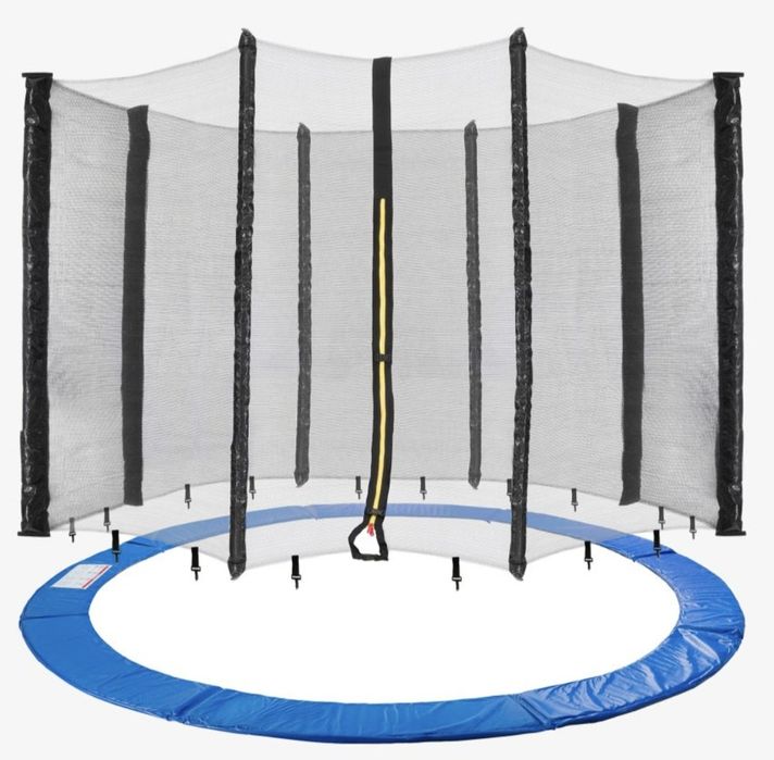 Osłona krawędzi trampoliny 305cm + siatka na 8 słupków Arebos