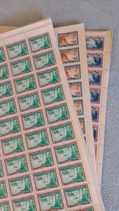 Indonezja 1949 Vienna Printing arkusze 50 znaczków MNH Republik