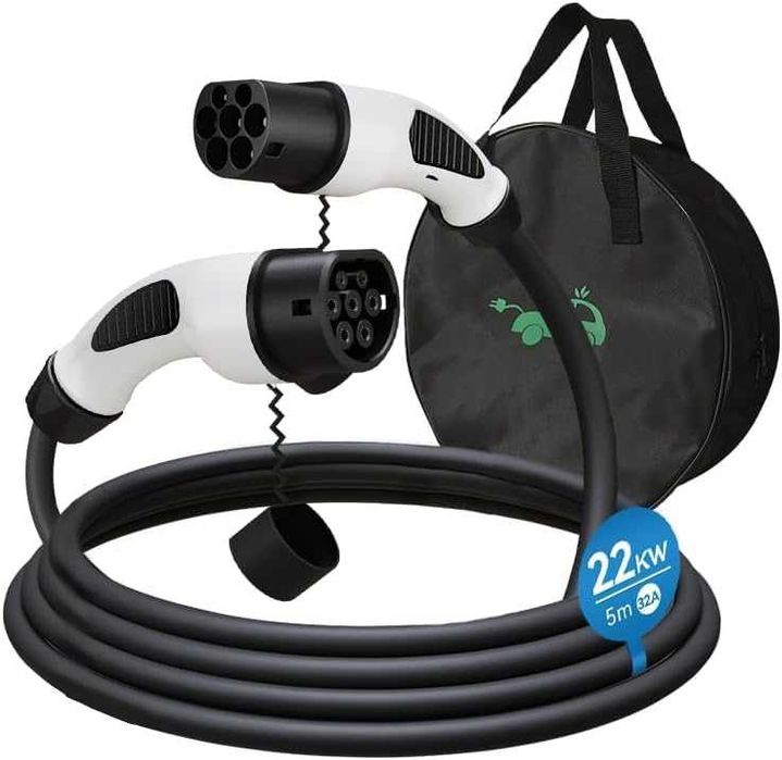 Carro Eletrico | Cabo 22 kW, 32A | Cabo tipo 2, 22 kW, 32A, 5mt