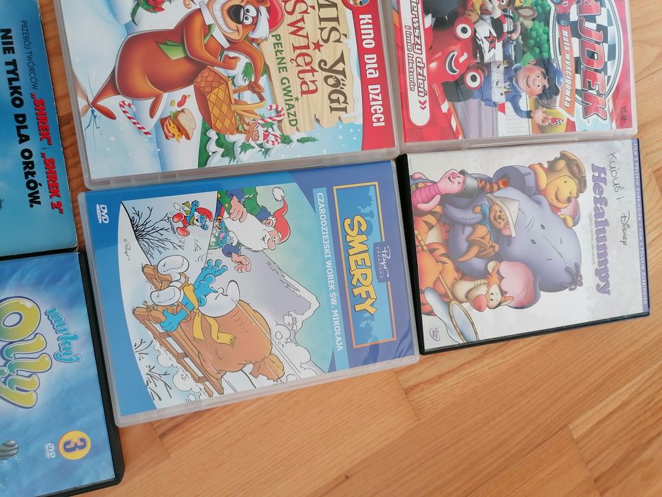 Bajki dvd Kubuś i.., Smerfy, Rajdek, Finley