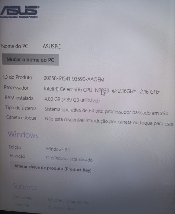 Portátil Asus modelo X551M