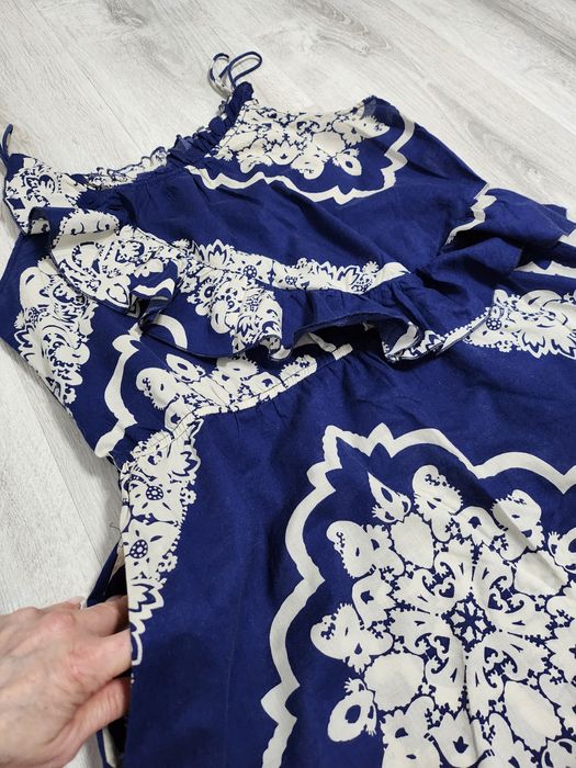 Длинное платье сарафан Tommy Hilfiger denim коттон