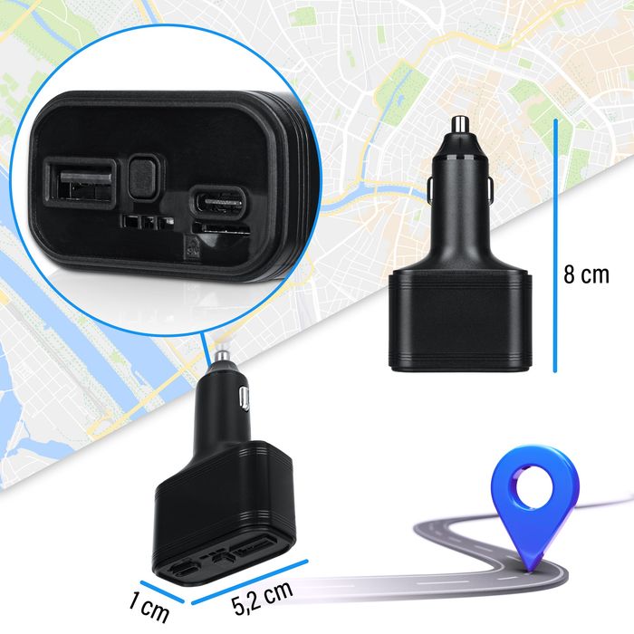 Lokalizator GPS 2G 4G ukryty w ładowarce podsłuch sledzenie MK036