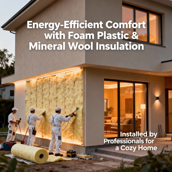 Утеплення фасадів будь-якої складності.