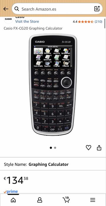 Casio FX-cg20 calculadora