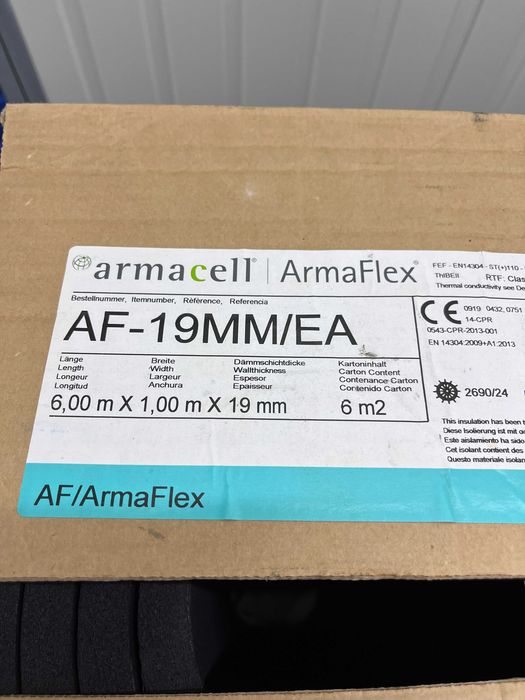 ArmaFlex Armacell Rolo Isolamento autocolante 19mm * 4m * 1m [4m2]