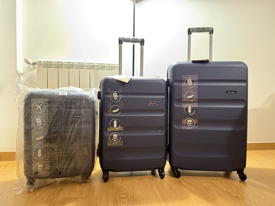 Conjunto 3 malas de viagem novas a estrear - 55, 65 e 75cm - Roll Road