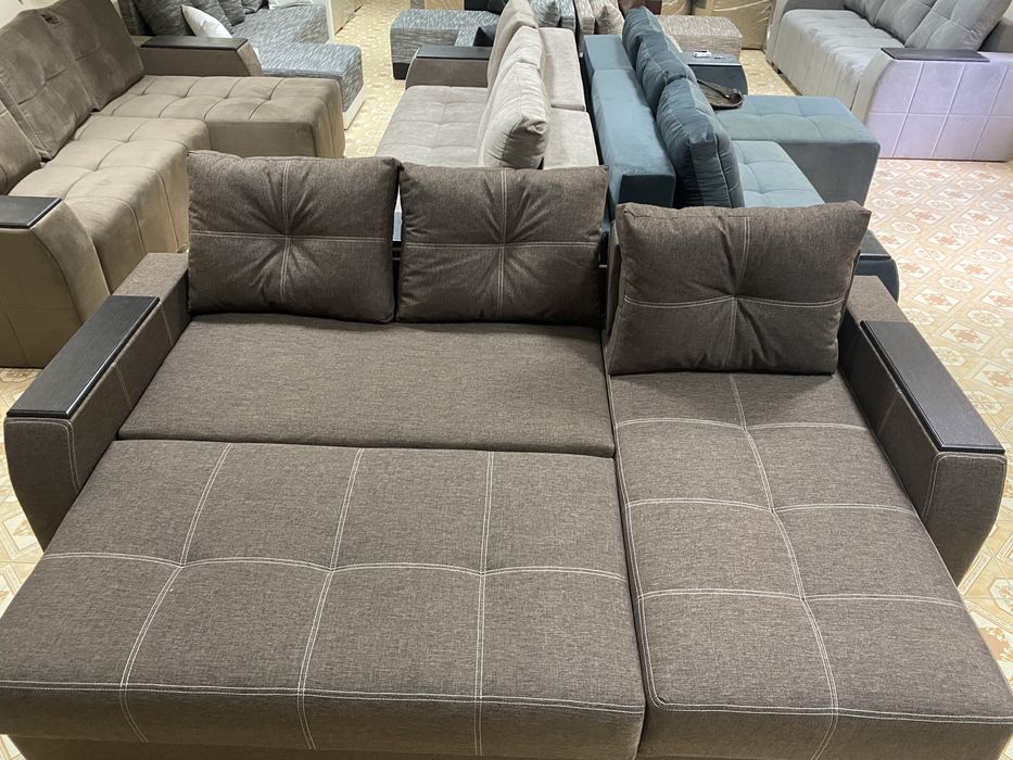 Новий Кутовий Розкладний Диван з Кутом на Ваш вибір та великими нішами