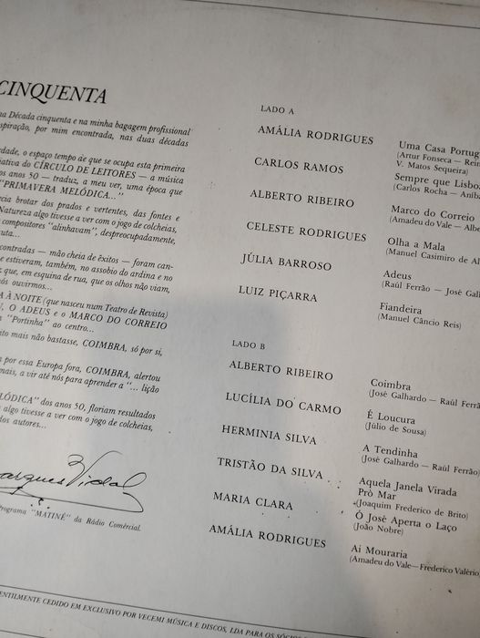 Lote de 15 discos de vinil LP Musica Ligeira Portuguesa