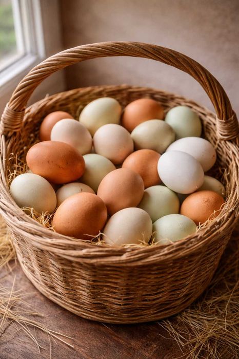Ovos caseiros frescos