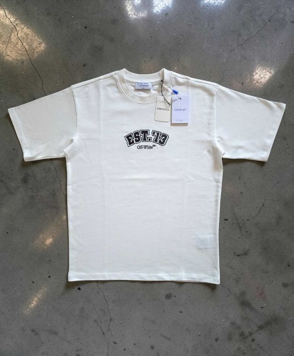 Off White T-shirt Męski Biały S M L XL XXL