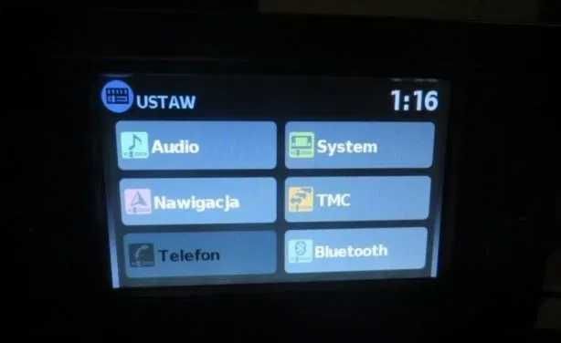 Nissan polskie menu język polski Warszawa nawigacja