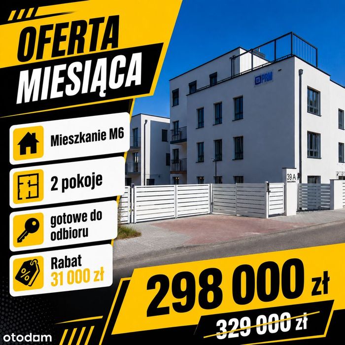 Oferta miesiąca! 2 pokoje gotowe do odbioru, Rabat 31 000zł
