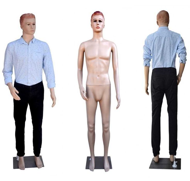 Manekin męski ekspozycyjny sklepowy z podstawą