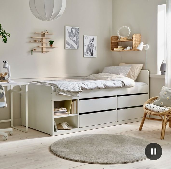 Łóżko 90x200, dzięciece z szufladami.