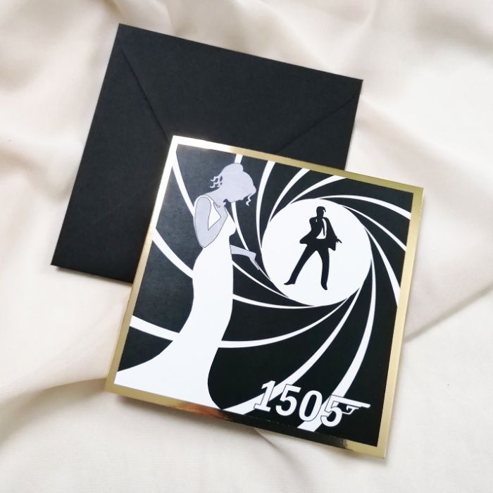 Zaproszenie ślubne w motywie Jamesa Bonda JAMES BOND