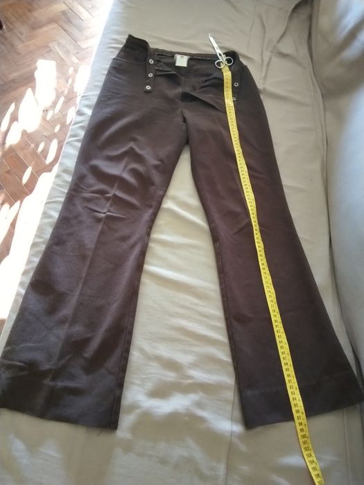 Calça sarja, 36, castanha