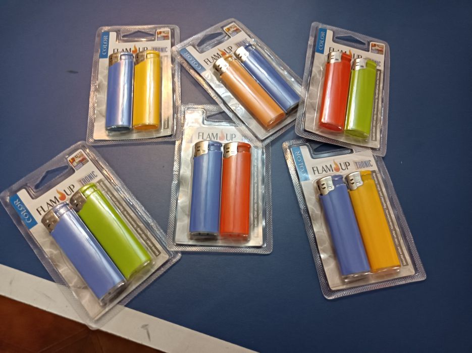 Isqueiros electrónicos caixa com 20 pack 2 unidades, 40 Isqueiros