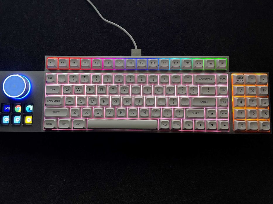 TMICE X Модульна механічна клавіатура Akko Cream Yellow Switches