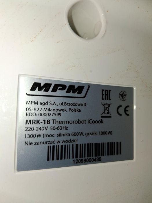 Termorobot ICOOK MPM MRK-18 1300W CZARNY