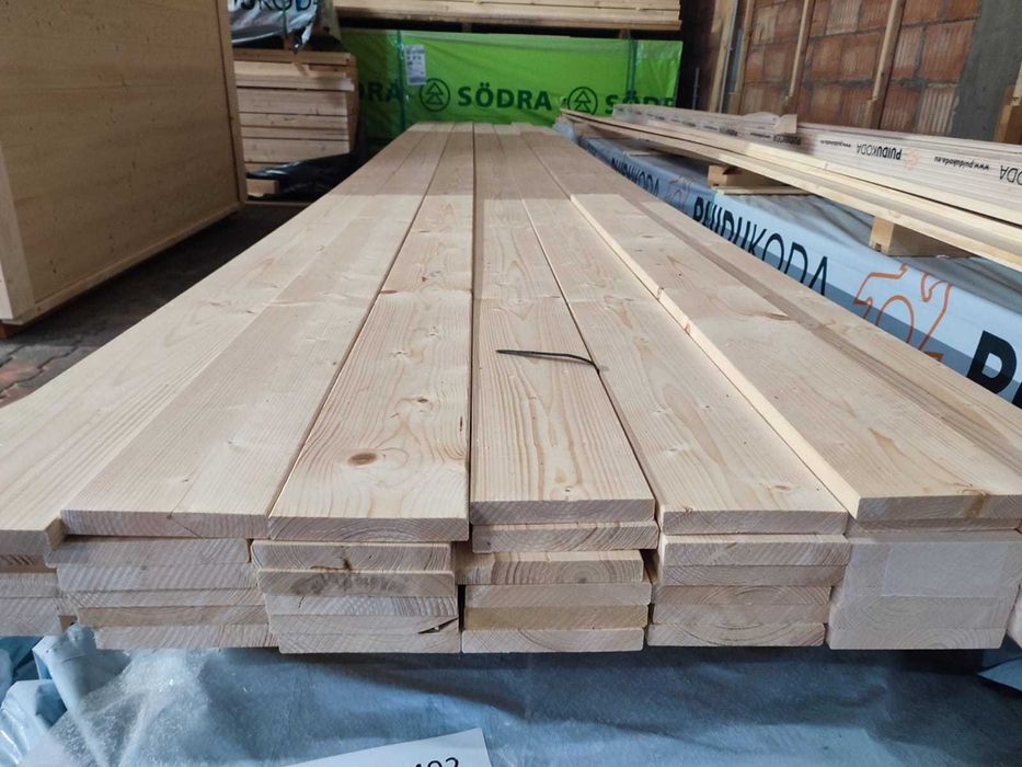 Deska formatowa, Strugana 4 stronnie i suszona komorowo