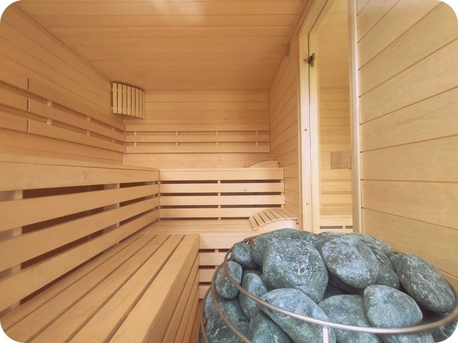 Sauna zewnętrzna wewnętrzna na wymiar projekt produkcja montaż